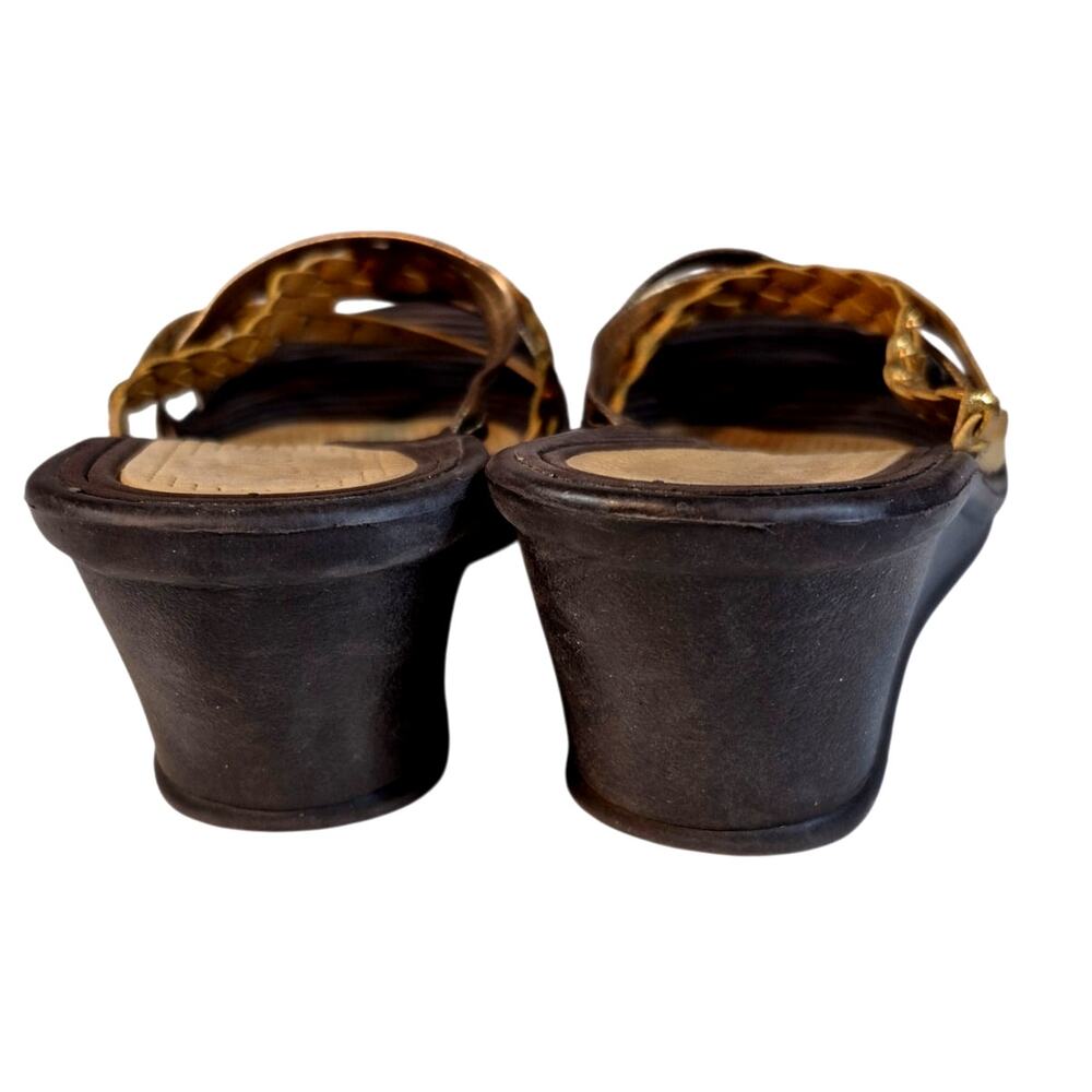 Skechers Cali Rumblers Strappy Textured Wedge Sandals Bronze/ Gold 7 - 7.5 - Picture 5 of 6